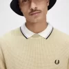 Pull homme à point gaufré