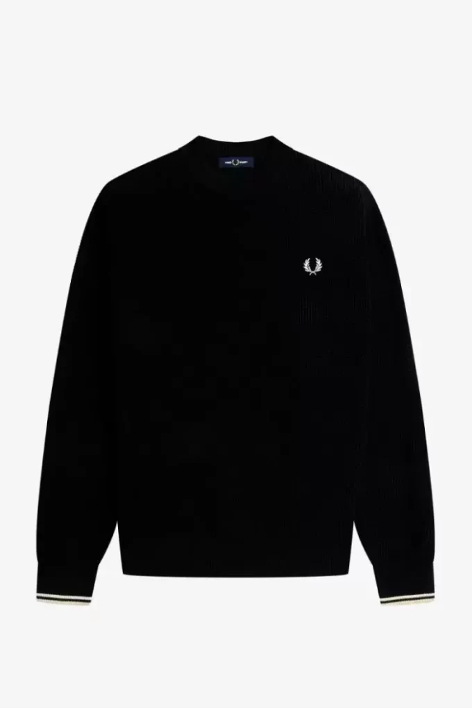 Pull homme à point gaufré
