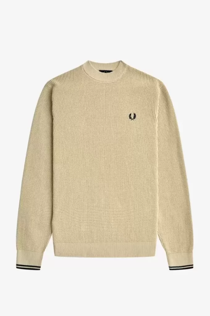 Pull homme à point gaufré