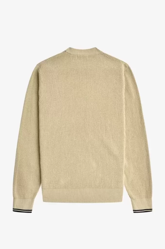 Pull homme à point gaufré