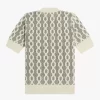 Pull à manches courtes en maille ajourée pour femme