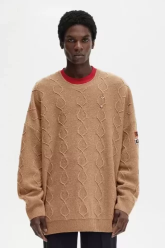 Pull oversize pour homme avec patch