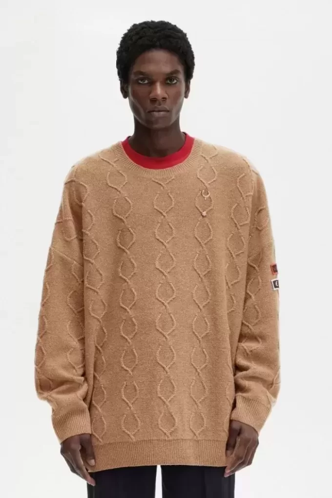 Pull oversize pour homme avec patch