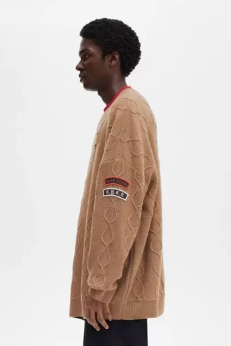 Pull oversize pour homme avec patch