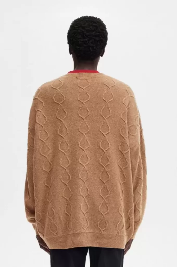 Pull oversize pour homme avec patch