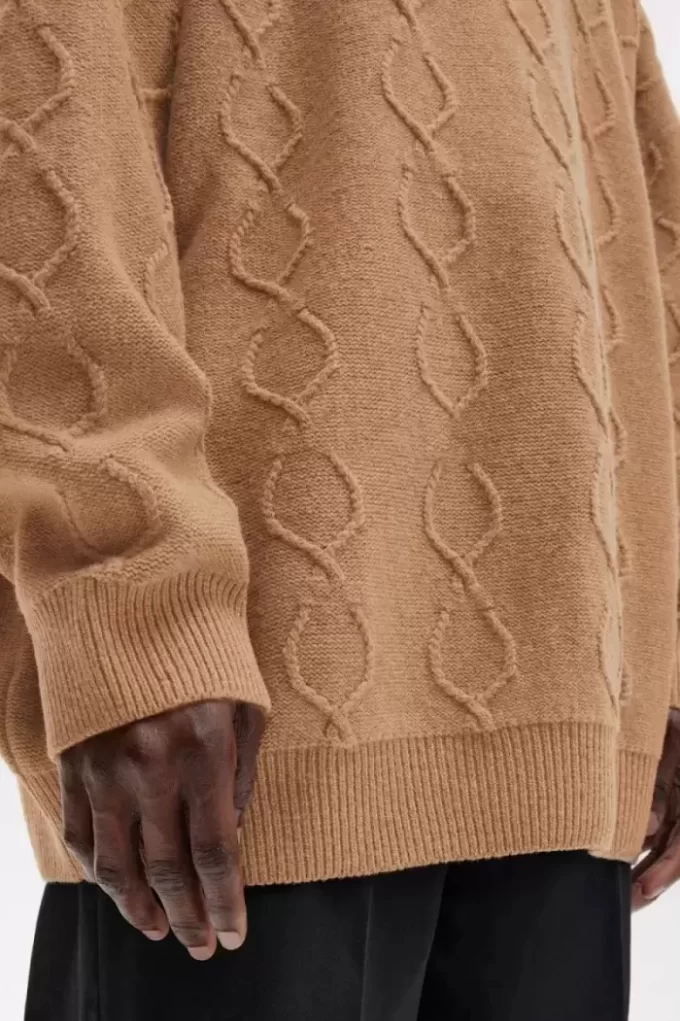 Pull oversize pour homme avec patch