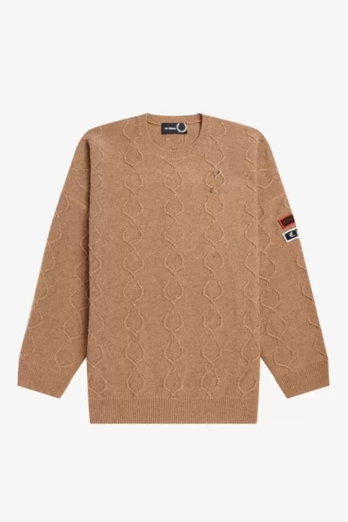 Pull oversize pour homme avec patch