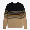 Pull rayé en laine d&rsquo;agneau pour homme