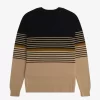 Pull rayé en laine d&rsquo;agneau pour homme