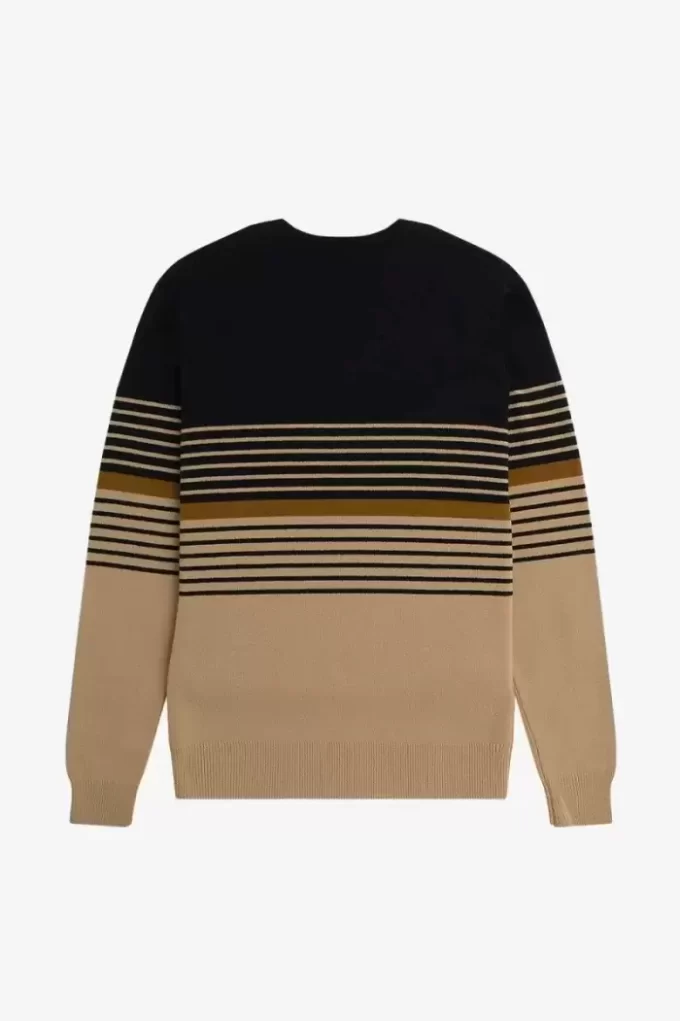 Pull rayé en laine d&rsquo;agneau pour homme