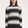 Pull rayé en maille ajourée pour homme