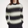 Pull rayé en maille ajourée pour homme