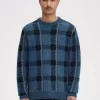 Pull tartan à motif Glitch pour homme