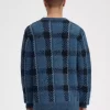 Pull tartan à motif Glitch pour homme
