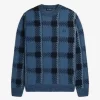 Pull tartan à motif Glitch pour homme