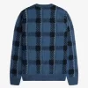 Pull tartan à motif Glitch pour homme