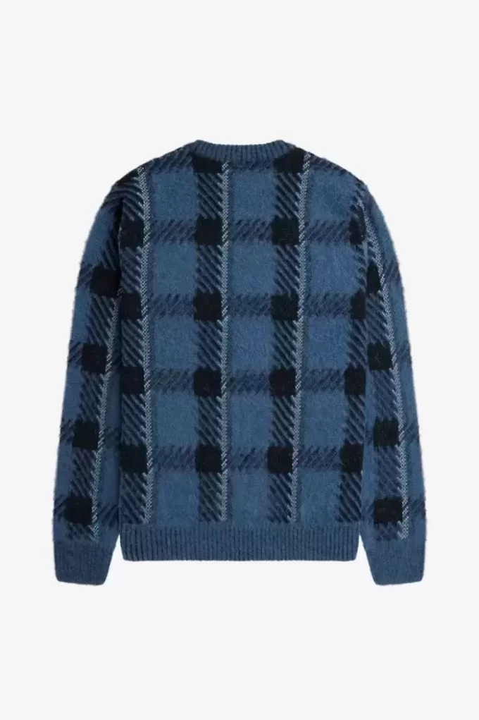 Pull tartan à motif Glitch pour homme