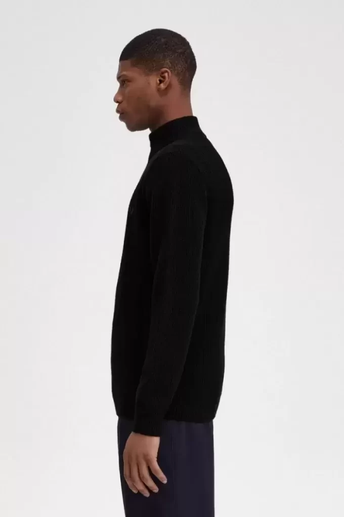 Pull texturé demi-zip pour homme