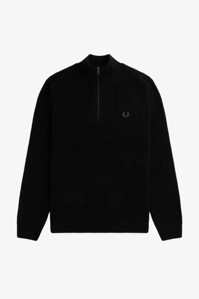 Pull texturé demi-zip pour homme