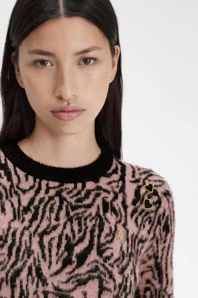 Pull zèbre pour femme