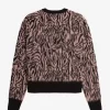 Pull zèbre pour femme