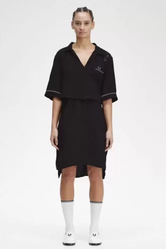Robe chemise de bowling pour femme