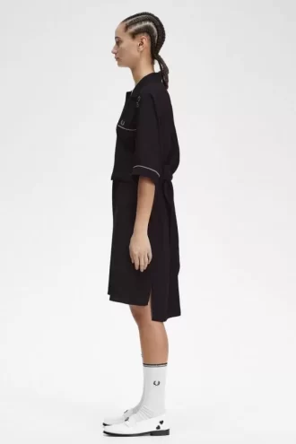 Robe chemise de bowling pour femme