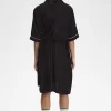 Robe chemise de bowling pour femme