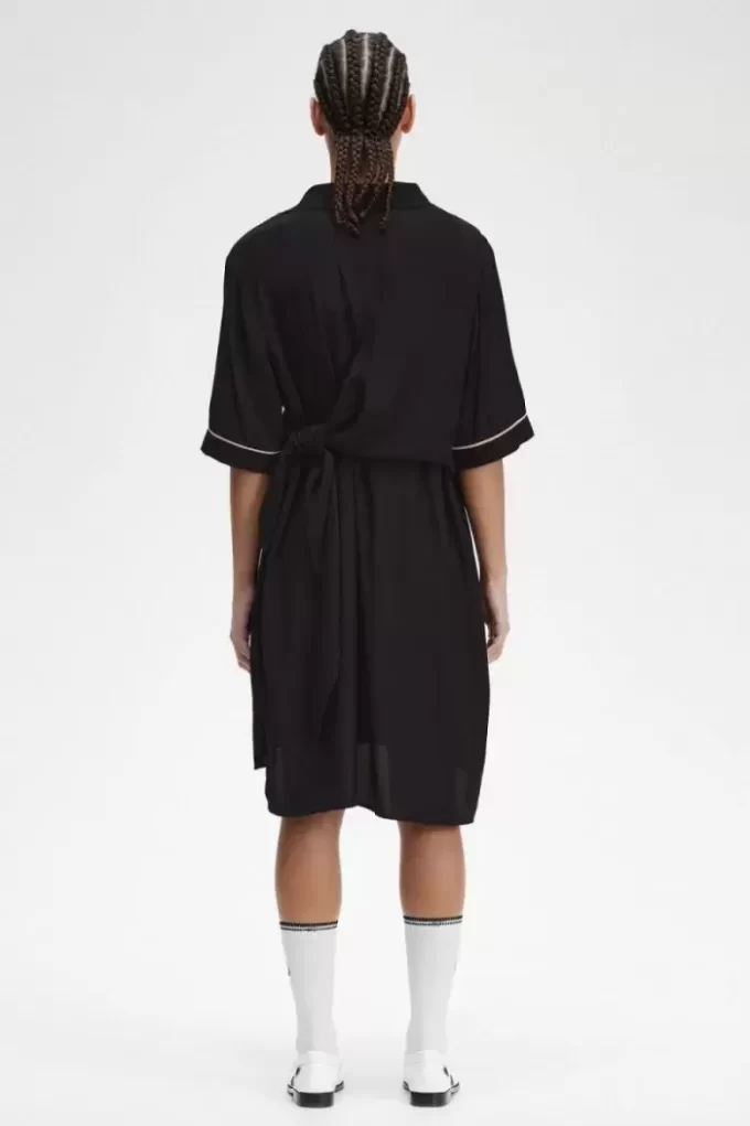 Robe chemise de bowling pour femme