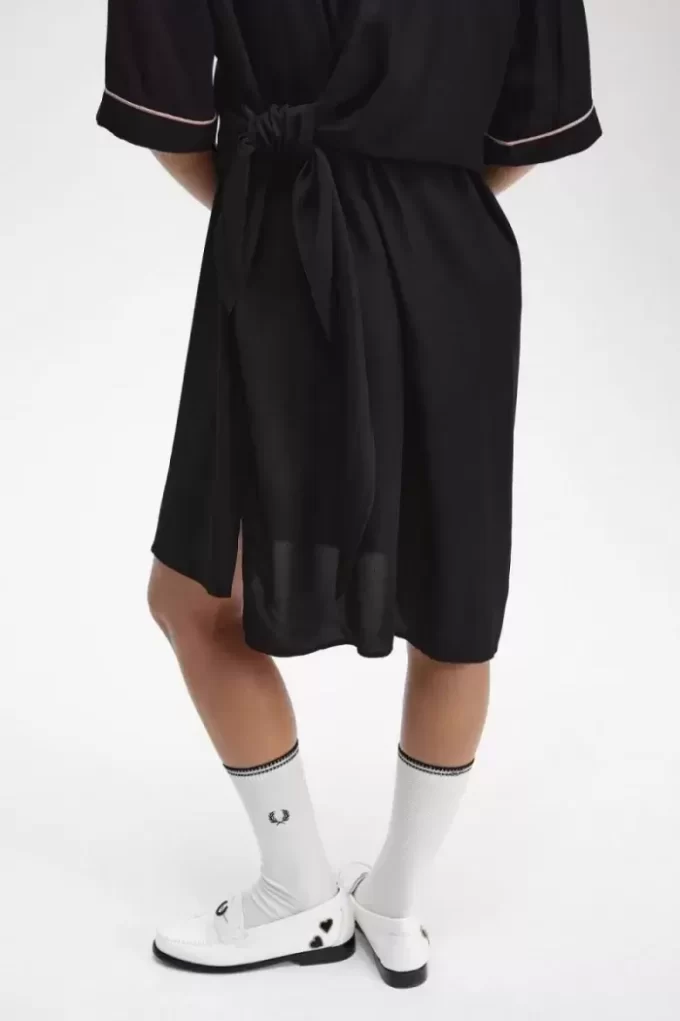 Robe chemise de bowling pour femme