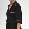 Robe chemise de bowling pour femme