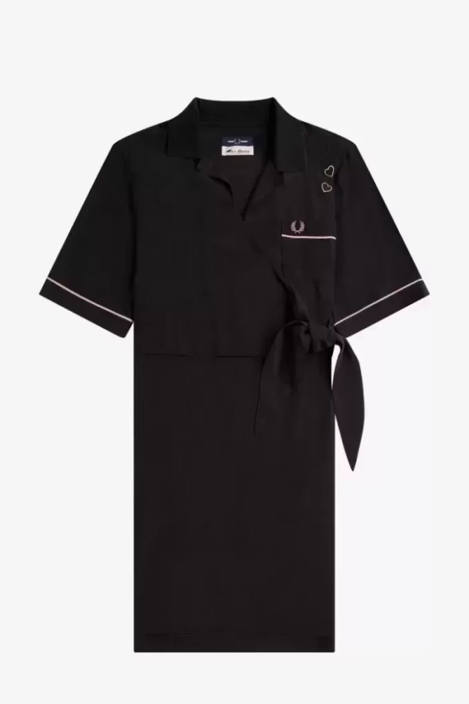 Robe chemise de bowling pour femme