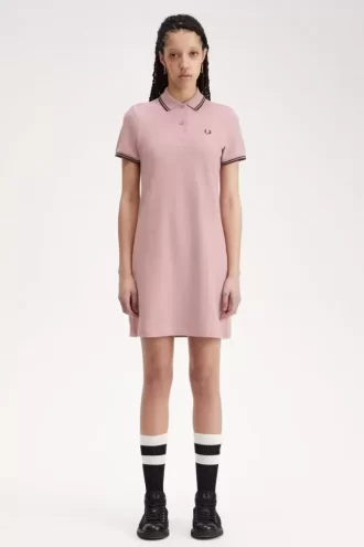 Robe chemise à double liseré pour femme