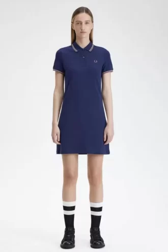 Robe chemise à double liseré pour femme