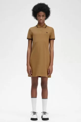 Robe chemise à double liseré pour femme