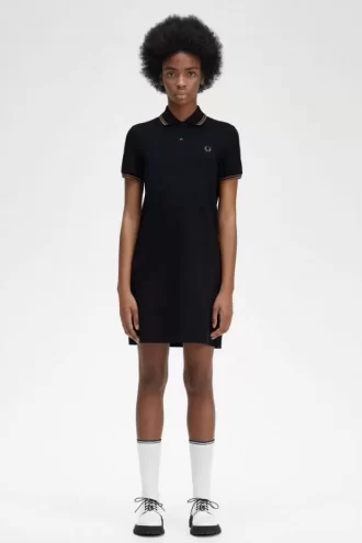 Robe chemise à double liseré pour femme