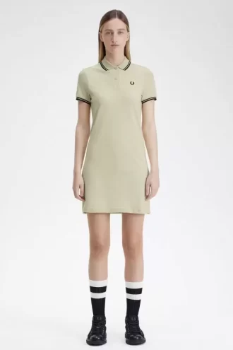 Robe chemise à double liseré pour femme