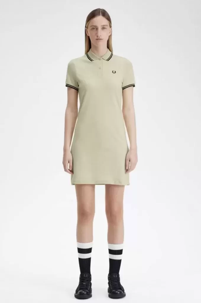 Robe chemise à double liseré pour femme