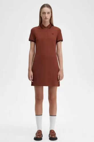 Robe chemise à double liseré pour femme