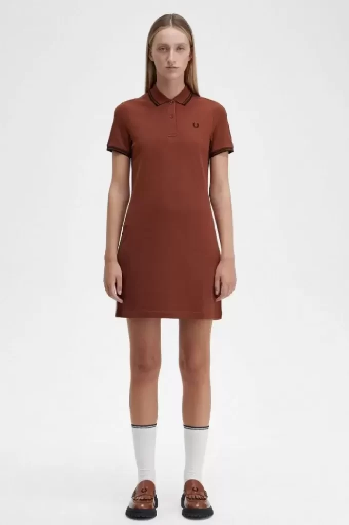 Robe chemise à double liseré pour femme