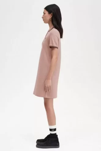 Robe chemise à double liseré pour femme
