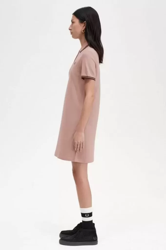 Robe chemise à double liseré pour femme