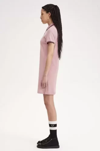 Robe chemise à double liseré pour femme