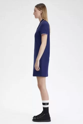 Robe chemise à double liseré pour femme