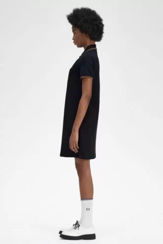 Robe chemise à double liseré pour femme