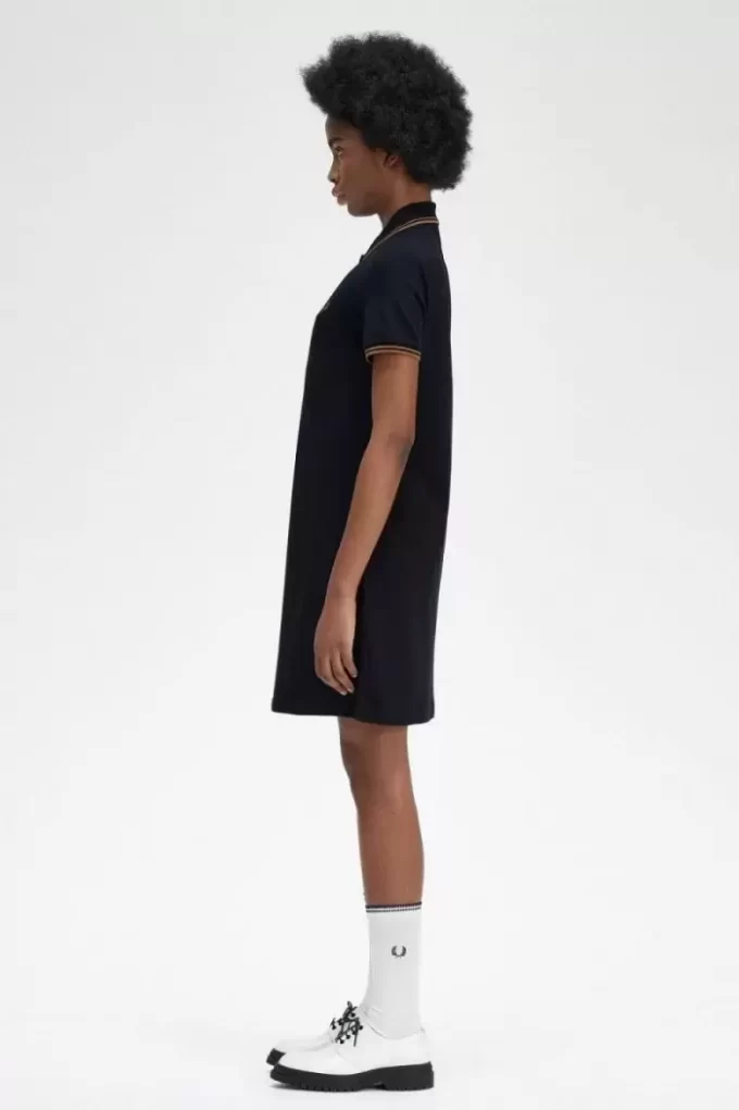 Robe chemise à double liseré pour femme