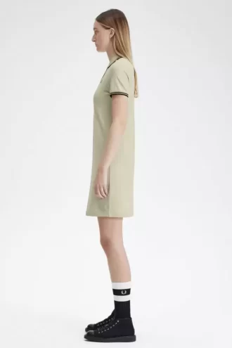 Robe chemise à double liseré pour femme