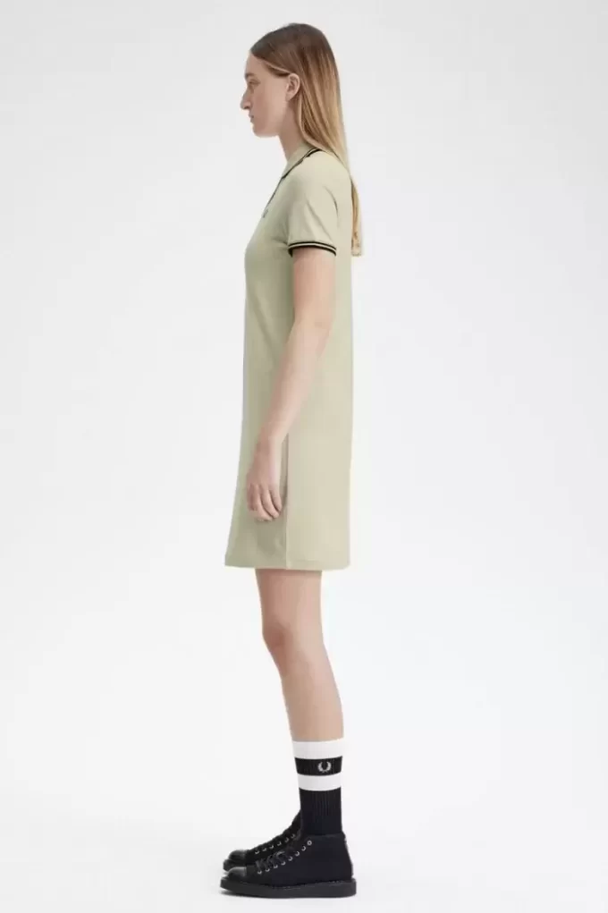 Robe chemise à double liseré pour femme