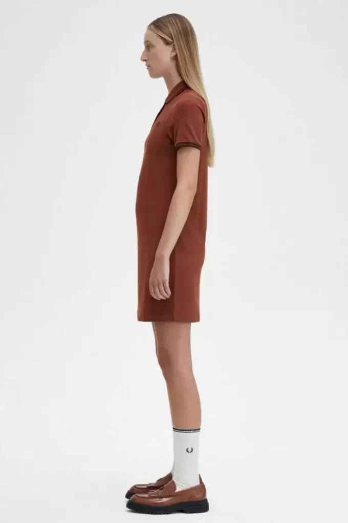 Robe chemise à double liseré pour femme