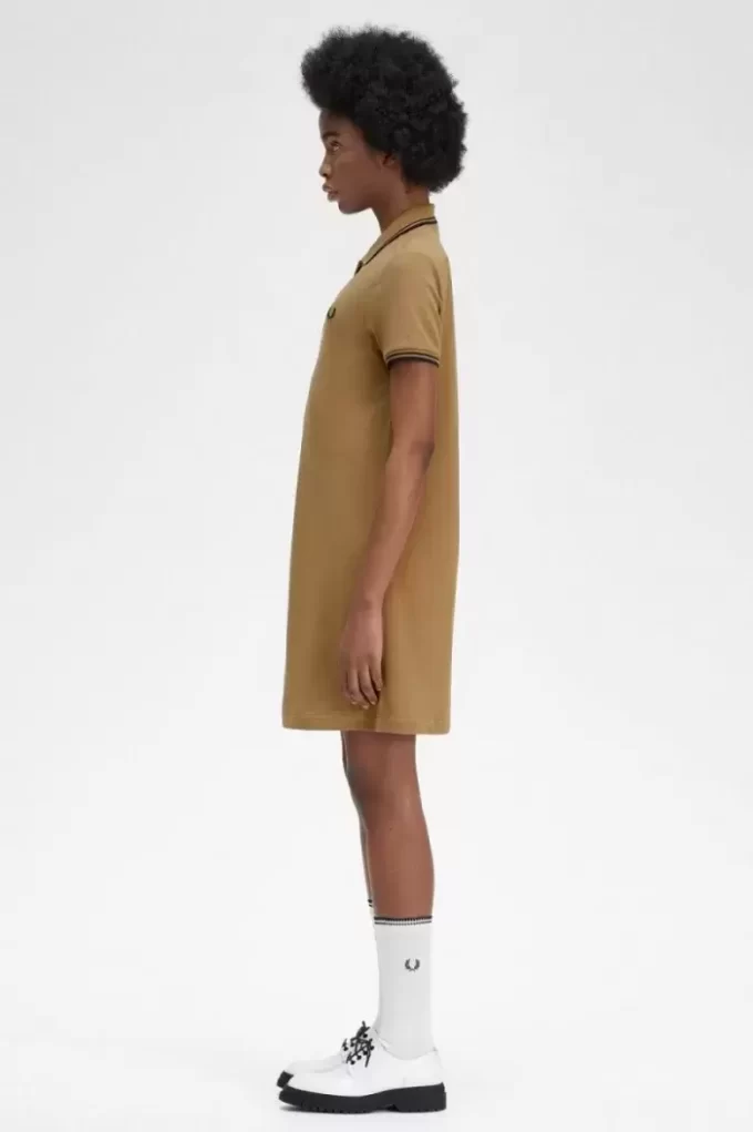 Robe chemise à double liseré pour femme